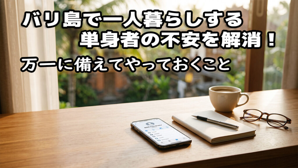 バリ島一人暮らしの不安解消法